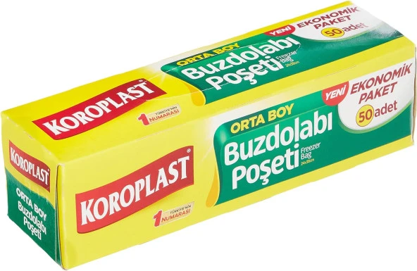 Ekonomik Paket Orta Boy 50'li Buzdolabı Poşeti (1 x 50 Adet)