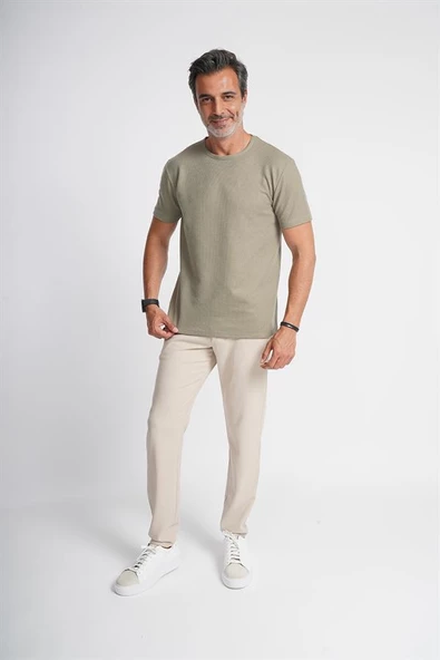 İntersivin Slim Fit Likralı Bel İpli ve Lastikli Erkek Jogger Pantolon - Resim 3