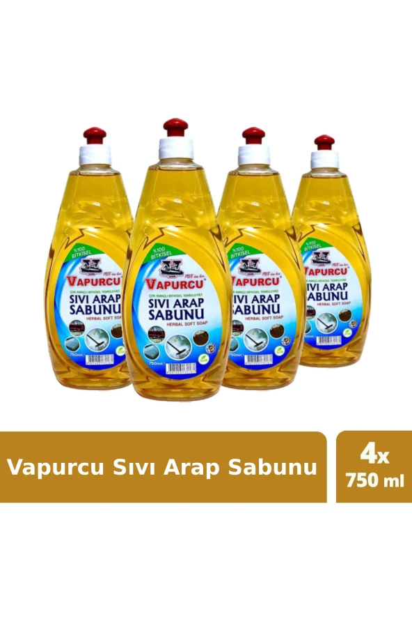 Vapurcu Sıvı Arap Sabunu 750 ml x 4 Adet