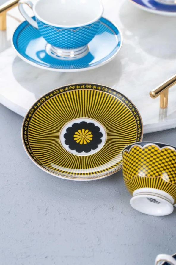 Acar GRN-05032 Tessa 6lı Kahve Fincan Takımı Karışık - 3