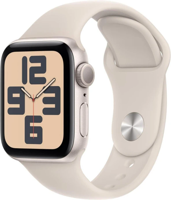 Apple Watch SE 2 2023 GPS 40mm Yıldız Işığı Alüminyum Kasa ve Spor Kordon Akıllı Saat - Teşhir