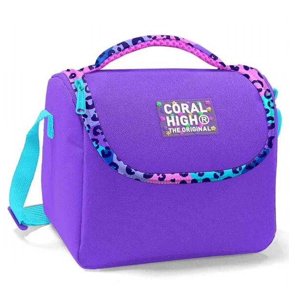 Coral High Mor Leopar Isı Yalıtımlı Beslenme Çantası - Kız Çocuk ürün görseli