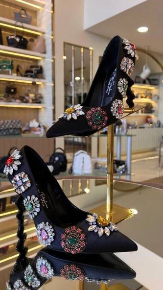 Duygu Tasarım Taşlı Model Kadın İthal Ayakkabı - 9