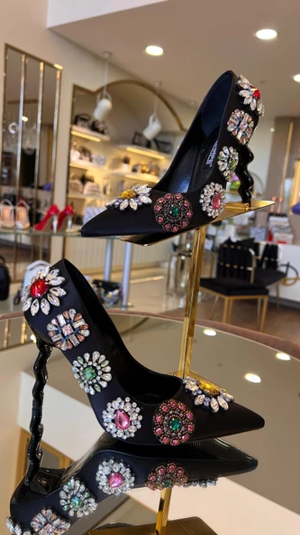 Duygu Tasarım Taşlı Model Kadın İthal Ayakkabı - 4