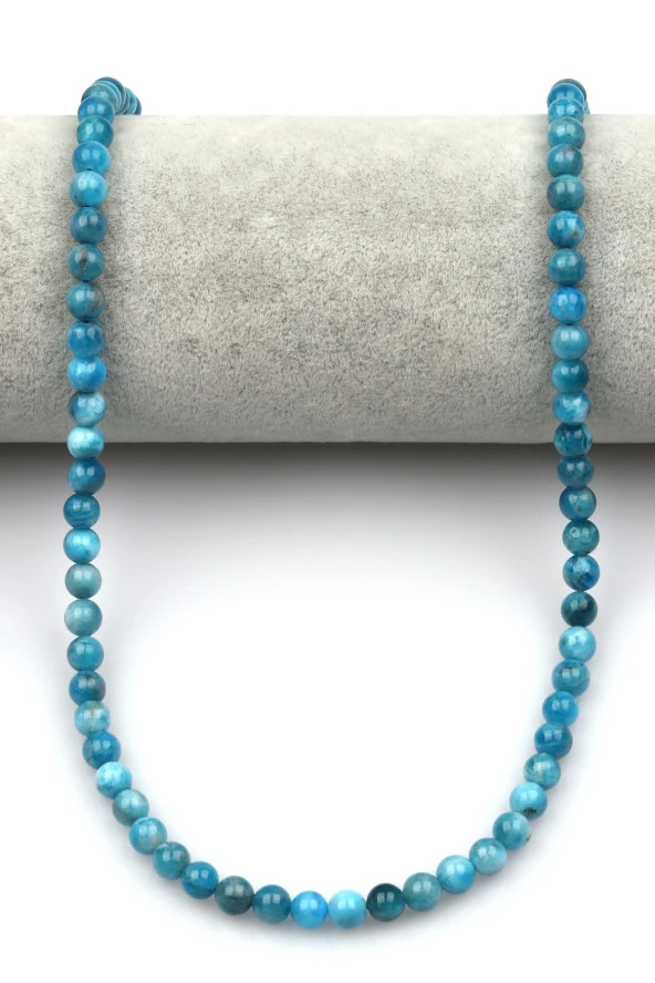 Apatit Doğal Taş Dizi 6 mm Küre Kesim - Resim 2