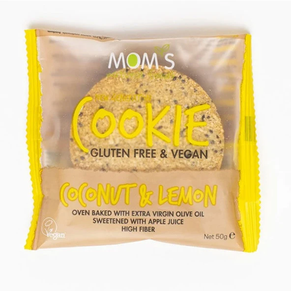 MOM'S Glutensiz Vegan Cookie Coconut & Lemon 50 g