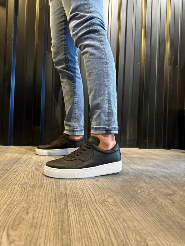 K&A Günlük Ayakkabı 060 Siyah (Beyaz Taban)