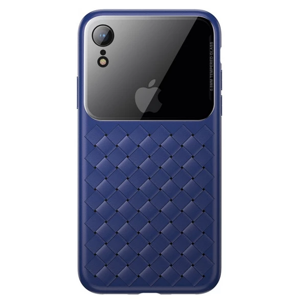 Baseus Weaving Case Series iPhone XR Hasır Desenli Kılıf WIAPIPH61-BL - 3