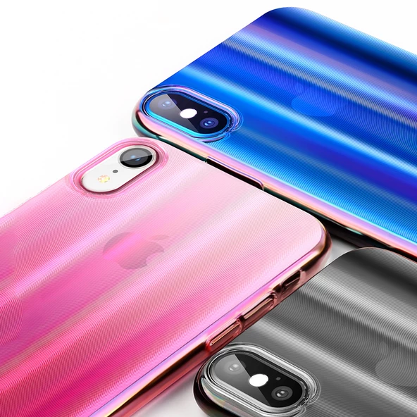 Baseus Aurora Case Series iPhone XR Kılıf WIAPIPH61-JG - Resim 5