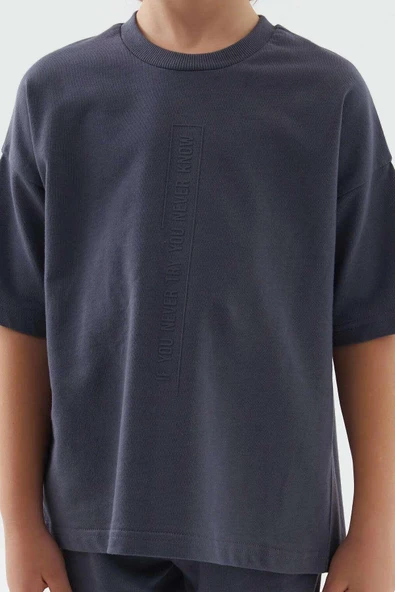 Rolypoly Erkek Çocuk Garson Antrasit Kaprili Pijama Takım 3052 - Resim 3