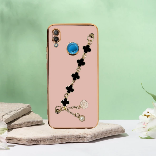 HUAWEİ Y7 2019 TLP ELÇEK ŞANZELİZE KILIF  ROSE GOLD