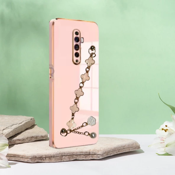 OPPO RENO 2Z TLP ELÇEK ŞANZELİZE KILIF  ROSE GOLD