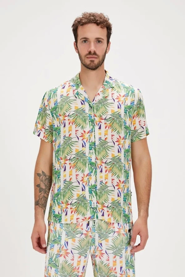 Bloom Kirli Beyaz Erkek Gömlek - 3