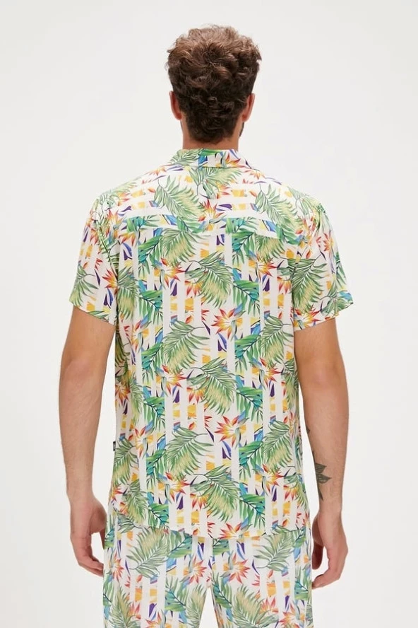 Bloom Kirli Beyaz Erkek Gömlek - 4