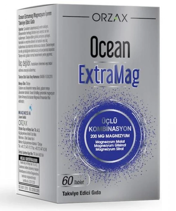 Ocean Extramag Üçlü Kombinasyon 60 Tablet