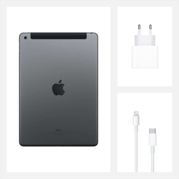 iPad 10.2 inç Wi-Fi + Cellular 128GB Uzay Grisi MYML2TU/A-İkinci El - 3