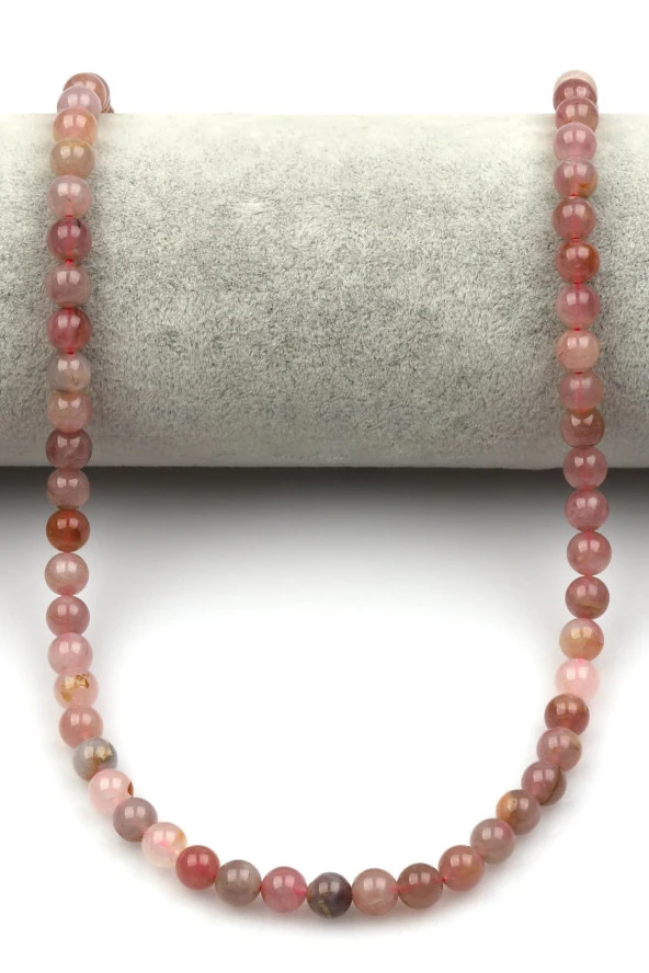 Madagaskar Pembe Kuvars 6 mm Küre Kesim - Resim 2