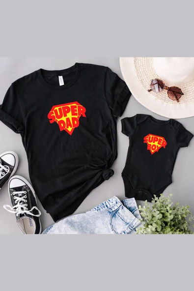 Super Dad Boy Baba Oğul Kız (TEK ÜRÜN FİYATIDIR KOMBİN YAPMAK İÇİN EN AZ 2 ADET SEPETE EKLEYİNİZ)