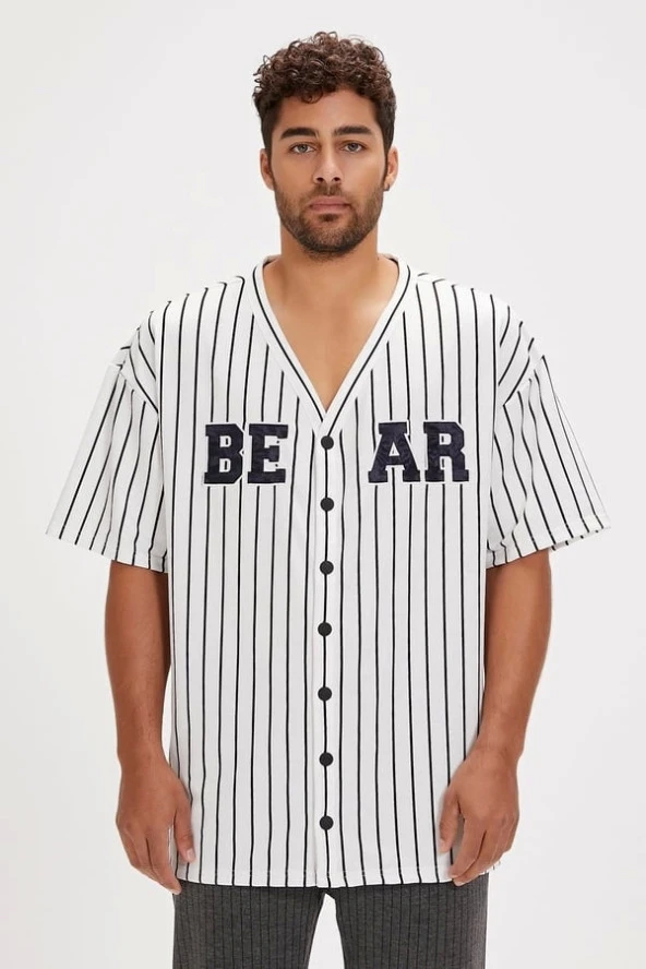 Homer Kirli Beyaz Erkek Gömlek