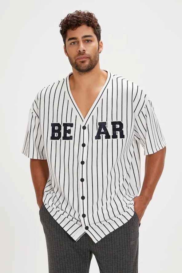 Homer Kirli Beyaz Erkek Gömlek - 4