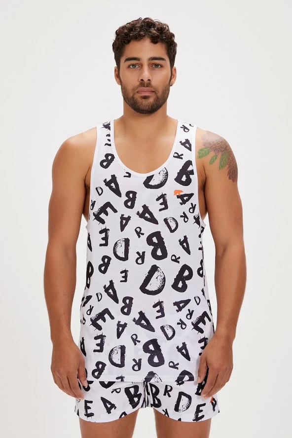 BAD BEAR Bling Off-White Men's Tank Top