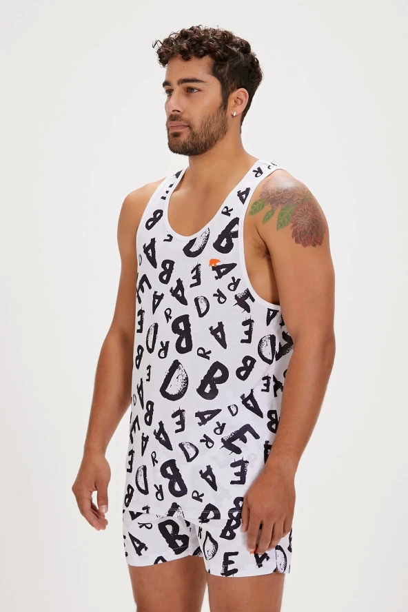 BAD BEAR Bling Off-White Men's Tank Top - 2