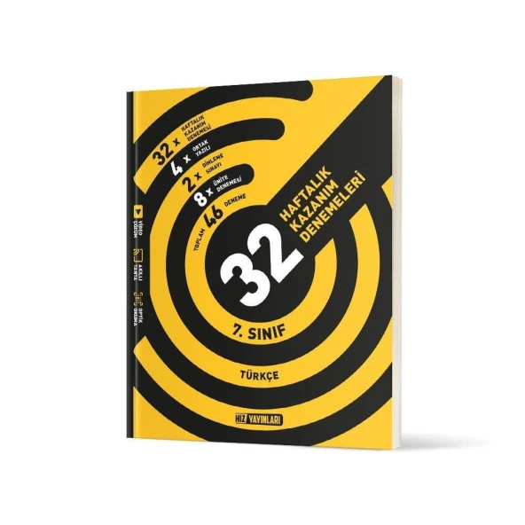 7. Sınıf Türkçe 32 Haflık Kazanım Denemeleri Hız Yayınları