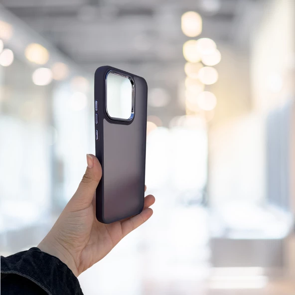Xiaomi Redmi 10A Tlp Arkası Buzlu Şeffaf Hassas Düğme Kamera Çıkıntılı Sert Mat Perfect  MOR - 3