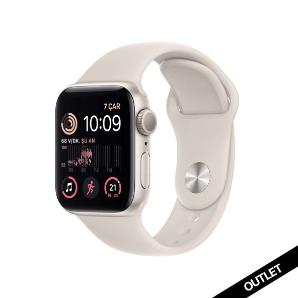 Apple Watch SE GPS 40mm Yıldız Işığı Alüminyum Kasa - Yıldız Işığı Spor Kordon MNJP3TU/A-Teşhir