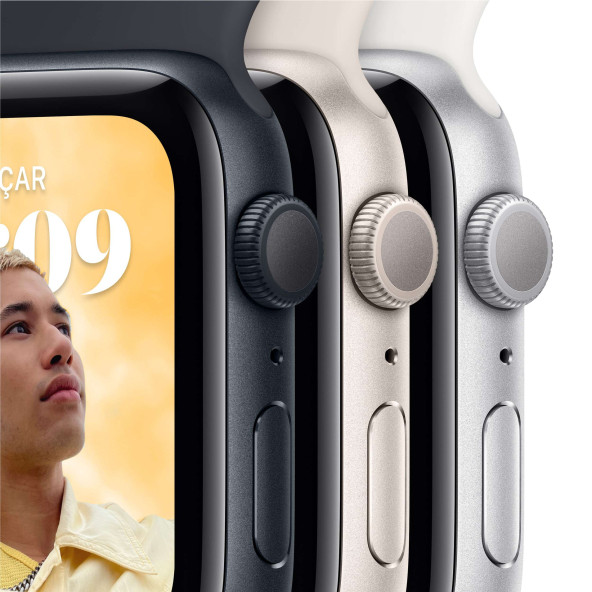 Apple Watch SE GPS 40mm Yıldız Işığı Alüminyum Kasa - Yıldız Işığı Spor Kordon MNJP3TU/A-Teşhir - 2