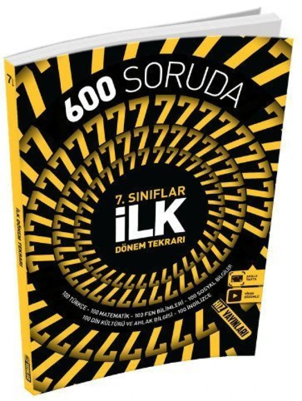 7. Sınıf 600 Soruda İlk Dönem Tekrarı Hız Yayınları