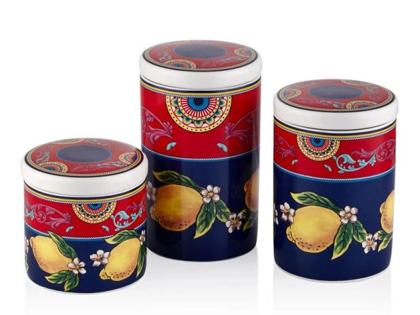 Lamedore Citrus 3 lü Kavanoz Seti 16cm-13cm-10cm 1BSF-1902CT