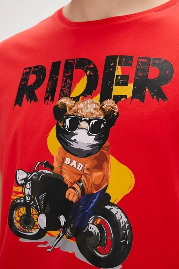 Bad Bear Fever Crimson Kırmızı Erkek Tişört - 2