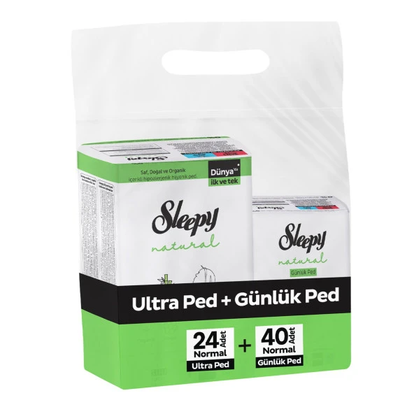 Sleepy Natural Ultra Ped Normal 24 Adet + Uzun Günlük Ped 40 Adet - Resim 2