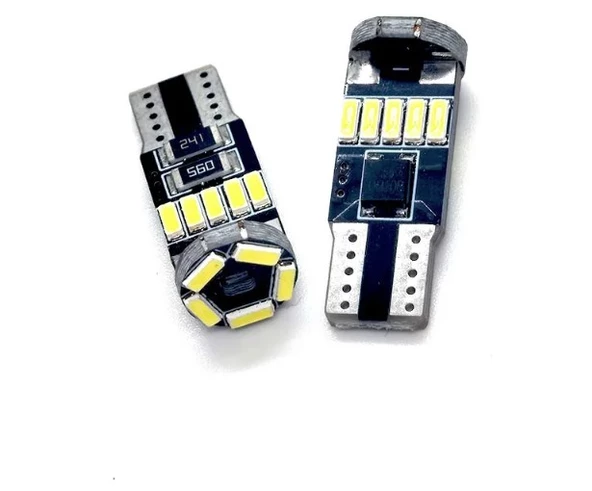T10 5W LED BEYAZ DİPSİZ PARK AMPÜL TAKIMI CANBUS PLAKA TAVAN İÇ ORTAM AYDINLATMA 2 ADET - Resim 4