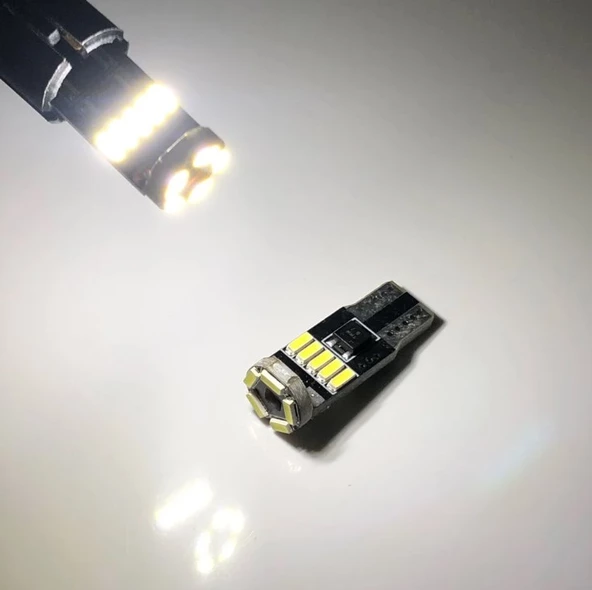 T10 5W LED BEYAZ DİPSİZ PARK AMPÜL TAKIMI CANBUS PLAKA TAVAN İÇ ORTAM AYDINLATMA 2 ADET - Resim 5