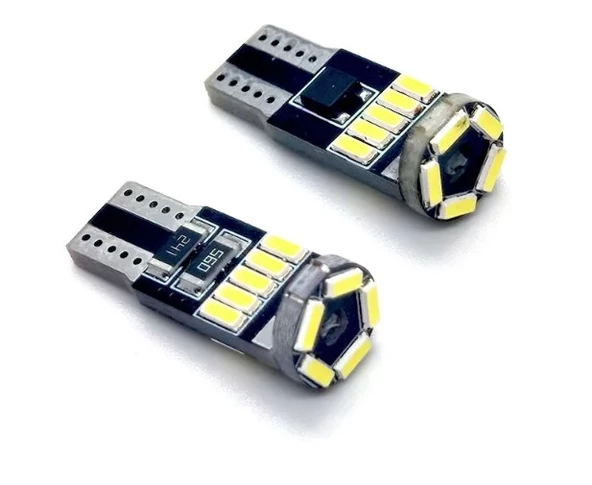 T10 5W LED BEYAZ DİPSİZ PARK AMPÜL TAKIMI CANBUS PLAKA TAVAN İÇ ORTAM AYDINLATMA 2 ADET - Resim 3