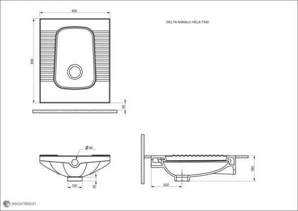 Seramiksan Delta Hela Taşı + VitrA Gömme Rezervuar - 4
