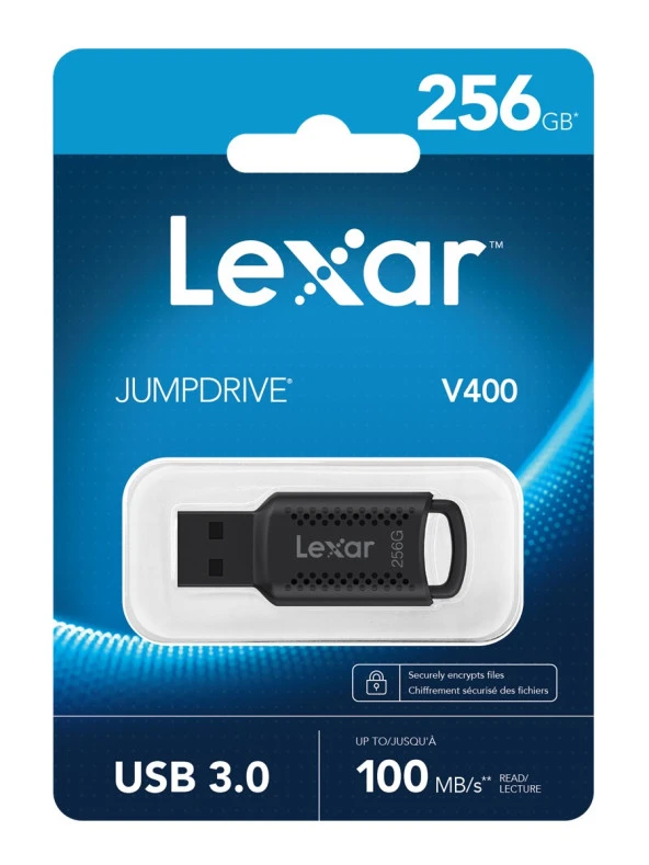 LEXAR 256GB LJDV400256G-BNBNG USB BELLEK JUMPDRIVE V400 USB 3.0 FLASH DRIVE UP TO 100MB/S READ