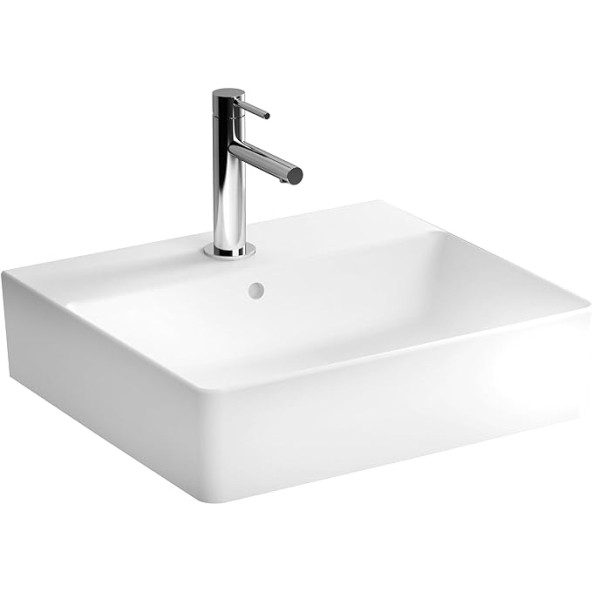 VitrA Nuo 7431B003-0001 Dikdörtgen Lavabo, 50 cm, Beyaz