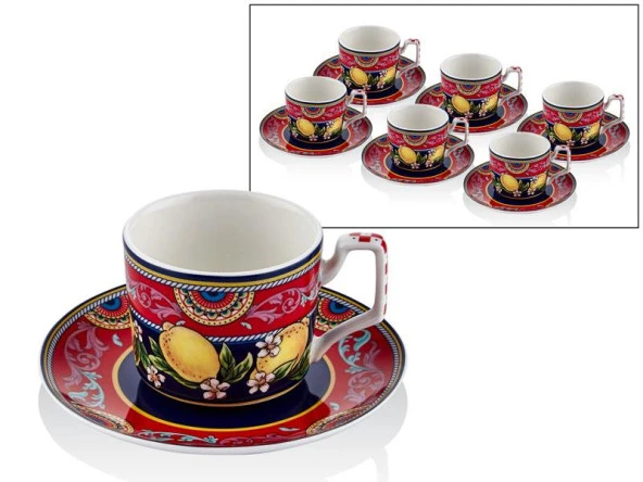 Lamedore Citrus 6 lı Kahve Fincanı Seti 1BSF-1901CT