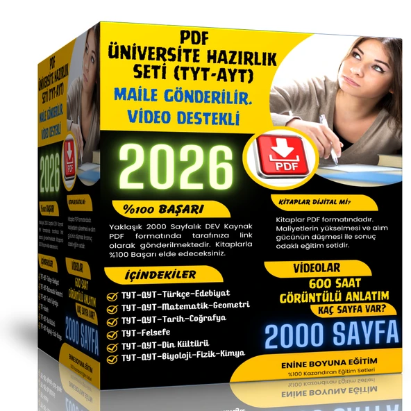 2026 Üniversite Hazırlık Seti (Video Destekli PDF Ders Notları) - 5