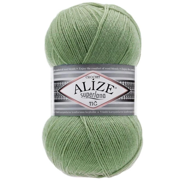 Alize Superlana Tığ Örgü İpi 852 Yeşil Çay
