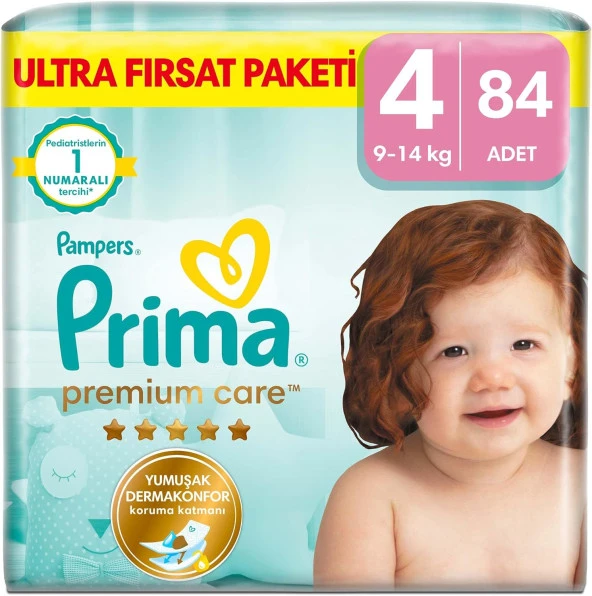 Bebek Bezi Premium Care 4 Numara 84 Adet Ultra Fırsat Paketi