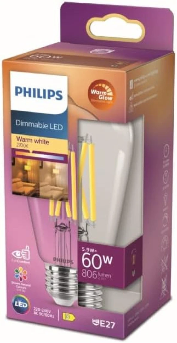 LED Classic 60W ST64 E27 Kısılabilir Filament Ampul WGD90