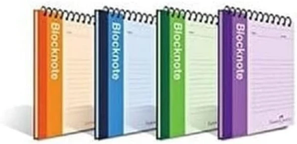 Blocknote Spiralli Çizgili 50 Yaprak Defter, Metalik Renk