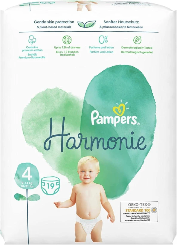 Pampers Harmonie Bebek Bezi 4 Beden 19 lu