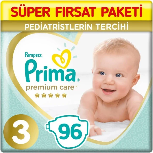 Premium Care Bebek Bezi 3 Beden 6-10 Kg 96 Adet