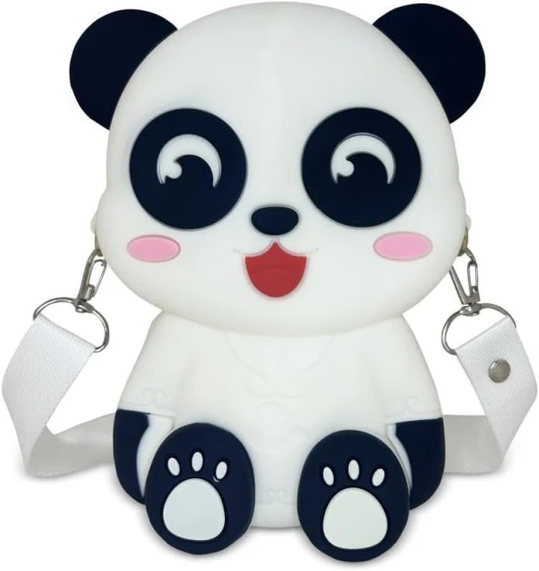 Mogi Toys Silikon Beyaz Panda Omuz Çantası
