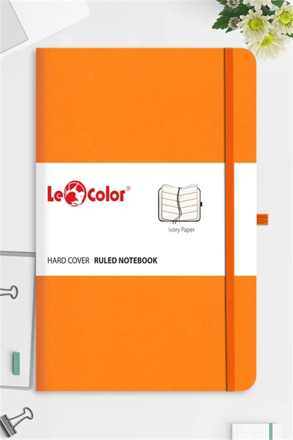 COLOR Tarihsiz Klasik Defter Rec Note 13x21 Çizgili Turuncu